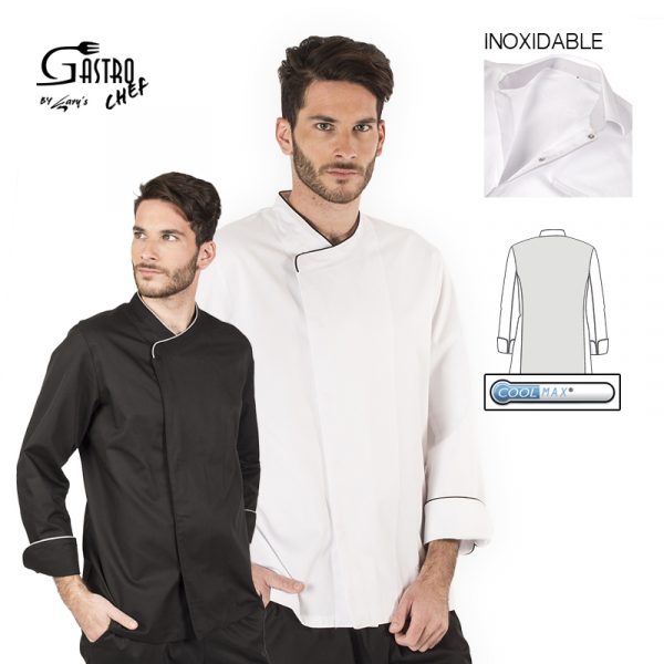 CHAQUETILLA COCINERO DE DISEÑO ICCARO BLANCA (100%ALGODON) 