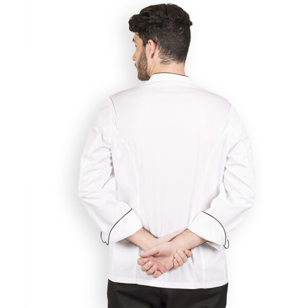 CHAQUETILLA COCINERO DE DISEÑO ICCARO BLANCA (100%ALGODON) 