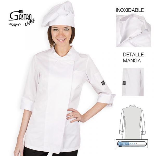 CHAQUETILLA DE COCINERA 100% ALGODON DISEÑO GALATEA 