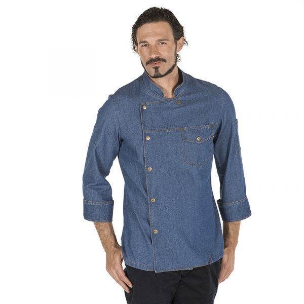 CHAQUETILLA DE COCINERO DISEÑO TEJANO 100%ALGODON UNISEX CASAL (GARY´S)